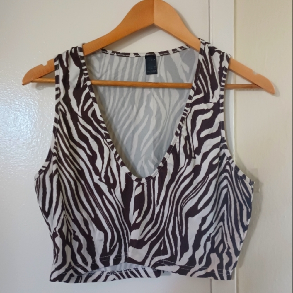 Zebra Print Crop Top